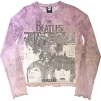 Ginza.se The Beatles: Ladies Long Sleeve Crop Top/Revolver (Pink) (Mesh) (Medium)