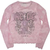 Ginza.se AC/DC: Ladies Crop Top/Plug Me In (Pink) (Mesh) (Large)