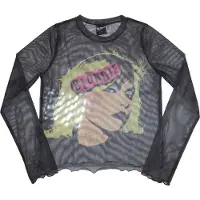 Ginza.se Blondie: Ladies Long Sleeve Crop Top/Punk Poster (Black) (Mesh) (Large)