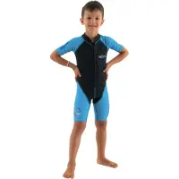 Seac Badoverall - Dolphin Shorty Boy 1,5 mm - Neopren - Svart/B - - 7 år (122) - Badkläder