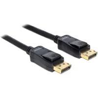 DeLOCK DisplayPort Anslutningskabel DisplayPort-kontakt 5 m Svart 82425 4K UHD, tvinnad , guldpläterad kontakt, trefaldigt skärmad DisplayPort-kabel