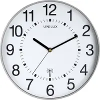 Unilux Väggklocka Wave metall grå - diameter: 30 cm
