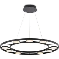 Maytoni Pendellampa Fad, Svart, Vardagsrum / matsal, Metall, Modern