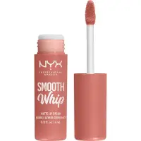 Nyx Smooth Whip Matte Lip Cream, Långvarig, Fuktgivande, Vegansk Flytande Läppstift - Kindben (Mjukt Rosa Nude)