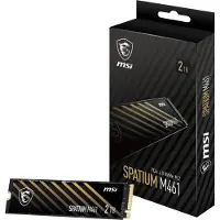 MSI SPATIUM M461 - SSD - krypterat - 2 TB - inbyggd - M.2 2280 - PCIe 4.0 x4 (NVMe)