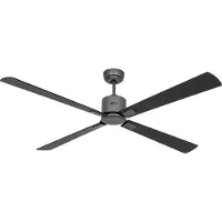 CasaFan ECO NEO III 152 BG-SW/TK WiFi Flügel Schwarz/Teak Takfläkt 27 W (Ø x H) 152 cm x 360 mm Basalt grå med fjärrkontroll, Timer, Vinterdrift, Appstyrd