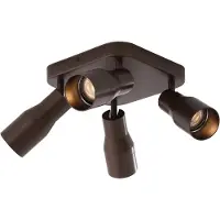 QAZQA Takspotlight mörkt brons GU10 50 mm fyrkantig 4-ljus - Stanley