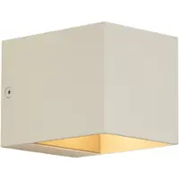 QAZQA Modern vägglampa beige G9 kvadratisk - Transfer