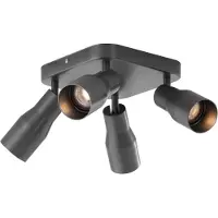 QAZQA Takspotlight i metall, GU10, 50 mm kvadratisk, 4-ljus - Stanley