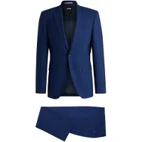 BOSS Two-piece regular-fit suit in stretch wool