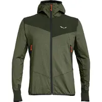 Salewa - Fleece - Agner Hybrid Polarlite Durastretch M FZ Hoody Dark Olive Melange för UnisexUll - Storlek M - Khaki