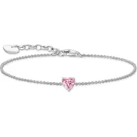 Thomas Sabo pink large heart pendant hjärtarmband A2157-051-9-L19V