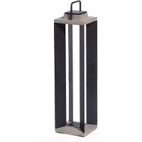 LES JARDINS Solcellslampa Teckalu, dimbar, Svart, Aluminium / grå / zink, Solcellslampor