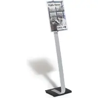 Durable 481923 Golvstativ Silver (B x H x D) 302 x 1250 x 280 mm DIN A3 hög, DIN A3 tvärs