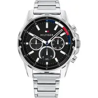 Tommy Hilfiger 1791936 herrklocka Silverarmband Blå urtavla 44mm + ask