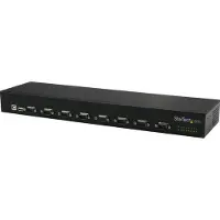 StarTech.com Startech USB to Serial Hub - 8 Port - COM Port Retention - Rack Mount and Daisy Chainable - FTDI USB to RS232 Hub (ICUSB23208FD) - Seriell adapter - USB 2.0 - RS-232 x 8 - svart