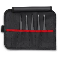 Knipex 92 00 05 ESD, Svart, Platt, Spetsig, Böjt, Rak, 123 g, 5 styck