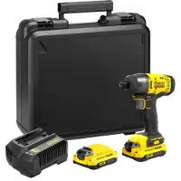 Stanley Slagskruvdragare SFMCF800C2K-QW; 18 V; 2x1,5 Ah batt.