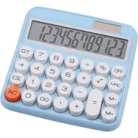 Genie 612 B, Skrivbord, Grundläggande, 12 siffror, Visa tippning, Batteri/solcell, Blå