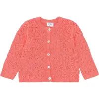 Hust and Claire Cardigan - Stickad - Mål - Wild Coral - - 74 - Cardigan