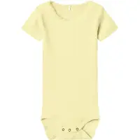 Name it Body k/ä - Rib - Noos - NbfKab - Pastel Yellow - - 50 - Body K/Ä