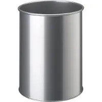 Durable - Avfallskorg - rund - 15 L - stål - silver