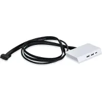 Lian Li - I/O-gränssnittskit för systemskåp - USB 3.1 typ C och 2 x USB 3.0 typ A - kan monteras under skåp - vit - 80 cm