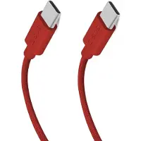 SBS TECABLETISSUETCCR USB-C - USB-C 1,5 m 60 W flätad kabel - röd