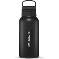 LifeStraw Go 2.0 Stainless Steel Vattenfilterflaska 1L, Svart
