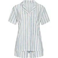 Vivance Pyjamas 'Dreams' himmelsblå / persika / vit