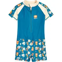 Playshoes UV-skydd 'Dschungel' kräm / petrol / orange / svart