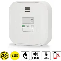 Alecto Kolmonoxidlarm med display och 10 års drifttid för batteri och sensor