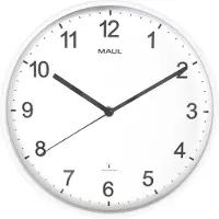 MAUL 9054602, Vägg, Radiostyrd klocka, Rund, Vit, Plast, Glas