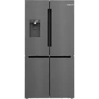 Bosch Serie | 6 KFI96AXEA - Kylskåp/frys - nedre frys med fransk dörr med vattenbehållare, isbehållare - bredd: 90.5 cm - djup: 73.1 cm - höjd: 183...