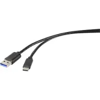 Renkforce USB-kabel USB 3.2 Gen1 USB-A kontakt, USB-C-kontakt 3.00 m Svart RF-4535908