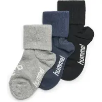 Hummel Strumpor - HMLSora - 3-pack - Svart/Marinblå/Gråmelerad - - 15/17 - Strumpor