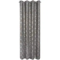 Eurofirany mink/velour-gardin ARETA med boho-mönster / 200 g/m2 / 140x250 / silver- och guldfärger