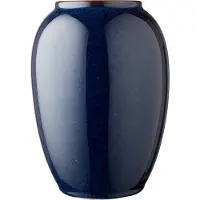 Bitz 872910, Oval-shaped vase, Stengods, Blå, Glansigt, 200 mm