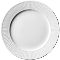 Pillivuyt Plissé tallrik flat 22 cm Vit
