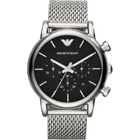 Emporio Armani Emporio AR1811-klocka silver/svart herr