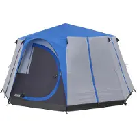 Coleman Cortes Octagon 8, Camping, Hård ram, Kupol-/iglootält, 8 personer, Underlag, Svart, Blå, Grå