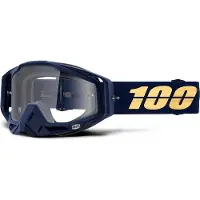 100% glasögon 100% RACECRAFT BAKKEN – klar anti-fog lins + 10 remmar (NY)