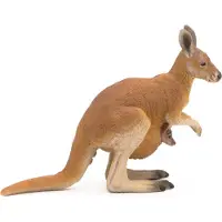 Papo Känguru m. Ung - L: 8 cm - - One Size - Leksaksdjur