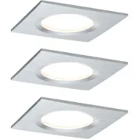 Paulmann LED-badrumsbelysning inbyggnad Set 3 st 18 W Aluminium (vriden)
