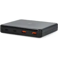Nedis Bordsladdare | GaN | 1.5 / 2.0 / 2.5 / 3.0 / 3.25 A A | Antal utgångar: 4 | USB-A / USB-C(tm) | Euro | 1.50 m | Automatiskt val av Spänning