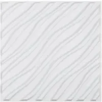Vevor 3D-väggpaneler, 12-pack 47 x 47 cm PVC-modern konst minimalistisk vågformad väggplatta, 32 kvm täckande accentväggpanel, heminredning för tak, sovrum, vardagsrum och spelrum, mattvit