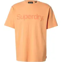 Superdry för män. M1012121A Core City logotyp t-shirt orange (L), Casual, Bomull, Kort ärm