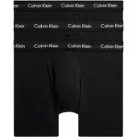 Calvin Klein 3 Pack Boxer Briefs - Cotton Stretch - - Black - Men - L