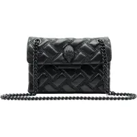 Kurt Geiger för kvinnor. 7376600109 Mini Kensington läderväska svart (OSFA), Casual, Hud