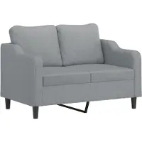 vidaXL 2-sitssoffa ljusgrå 120 cm tyg